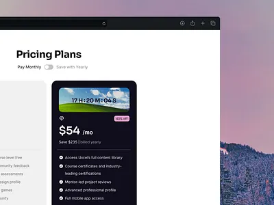 Pricing options | Uxcel website cards plans premium pricing pricing cards pricing page product design ui