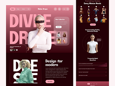 Modern Fashion Website Design clean ecommerce fashion fashion website figma website landing page modern modern website product shop store ui ux web design women fashion