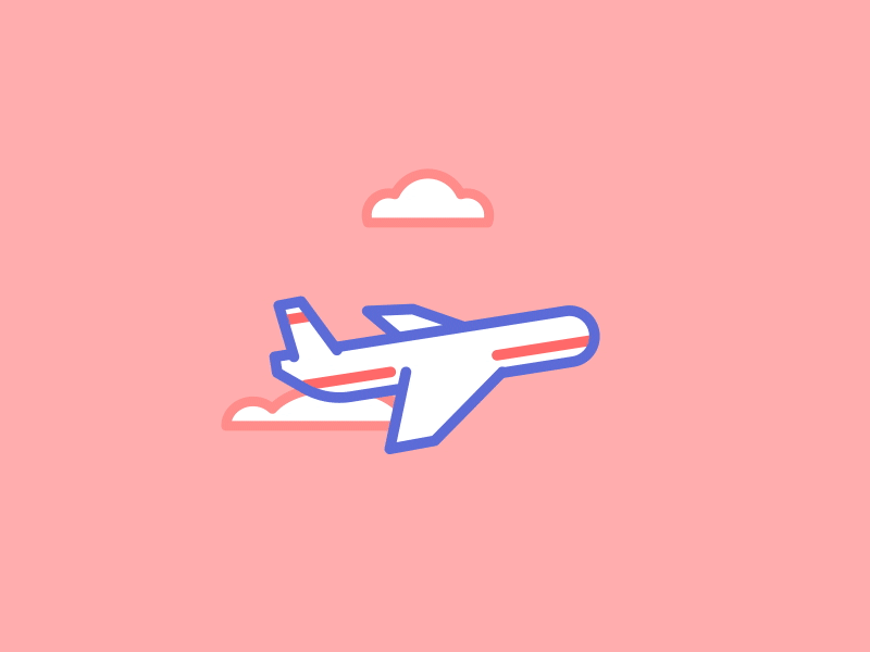 Plane loader after effects animation cartoon graphic design illustration lottie motion graphics ui vector