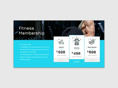 Daily Ui Challenge 030 - Pricing concept dailyui design figma fitness pricing ui uidesign web