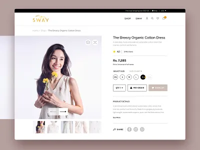 Ecommerce / Product Detail branding e commerce e shop fashion online shop product product detail page product page shipping shopping store ui ux web web design web interface website