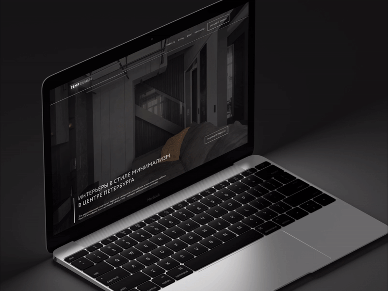 Temp Design Web animation branding design graphic design landing page logo minimal motion graphics u ui ux web web design website