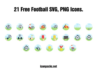 21 Free Football SVG, PNG Icons. football free resources freebies icon pack icon set icons png icons soccer sports svg icons