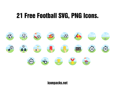 21 Free Football SVG, PNG Icons. football free resources freebies icon pack icon set icons png icons soccer sports svg icons