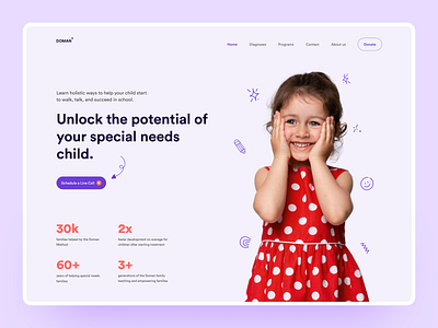 Doman - Redesign concept 3d animation branding children website design graphic design icons illustration logo motion graphics typography ui ui design uiux uiuxdesign ux vector web redesign webdesign website design