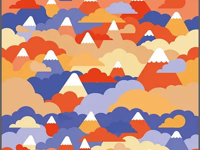 cloudy day alpes children cloud cloudy decor drawing fog illustration kid mountain vector wallpaper