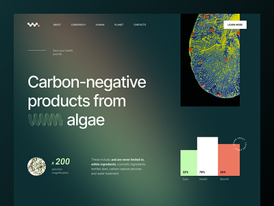 Spira Website application application visual identity hero interface landing landing page product product page service spirulina startup ui ux visual identity web