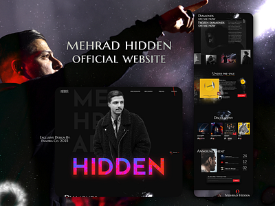 Mehrad Hidden Official Website UI/UX Design application branding design hidden illustration illustrations illustrator mehrad hidden mehradhidden music personal personal website singer ui ui design user experience user interface ux zedbazi