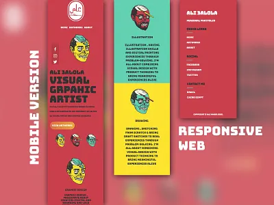 Mobile Version Portfolio animation css design identity illustration java landing personal portfolio ux