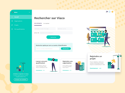 Viaco - The cross-network of construction sites and actors ! app construction design interface ui ux webapp