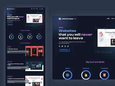 Modern Minimal Portfolio branding fullstackdeveloper graphic design minimal modern personalwebsite portfolio programmer ui webdesign webdeveloper website