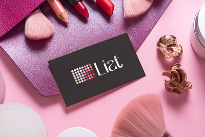 LIAT branding business card design graphic design illustration logo makeup mockup olive vector