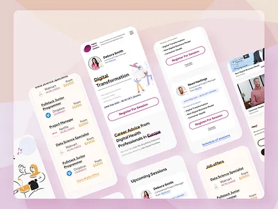 Digital Health Insiders design figma health interface mobile ui ux ux design uxui website