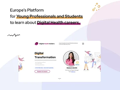 Digital Health Insiders design figma health heropage interface ui ux ux design uxui website