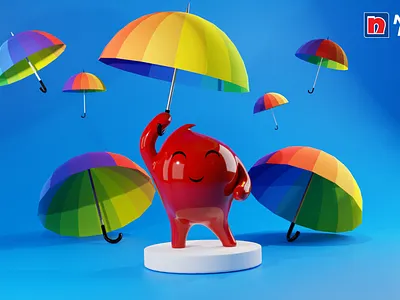 Nippon Paint Blobby Model 3d blender. blobby graphic design model nippon paint