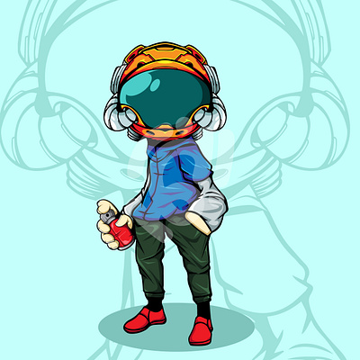 ASTRO GRAFFITI art character design doodle drawing graffiti illustration vector