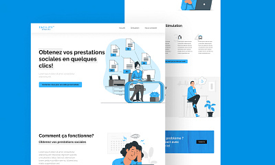 Social Benefits Landing Page branding design illustration landing page logo minimal ui ui design uiux ux vector web design website