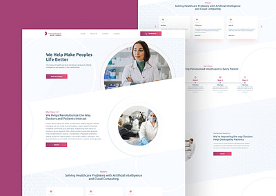 Osteopathy Clinic Landing Page branding design illustration landing page logo medical minimal ui ui design uiux ux vector web design website