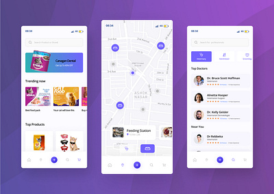 Cat Feeding App branding cats design illustration logo minimal mobile app pets ui ui design uiux ux vector
