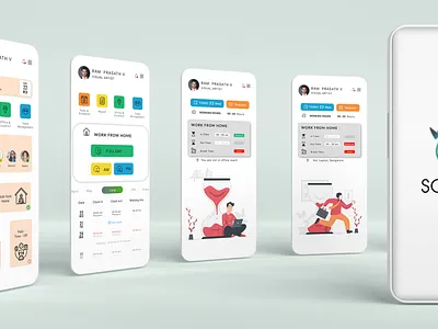 Attendence App branding design graphic design illustration logo product typography ui ux vector