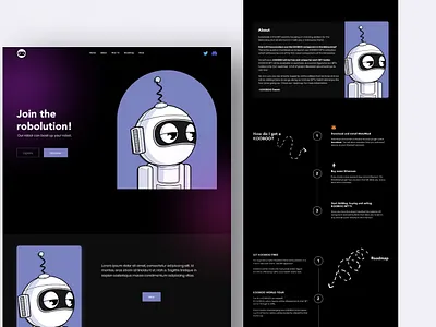 NFT Landing Page black branding design illustration logo minimal nft ui ui design uiux ux vector web design web3 website
