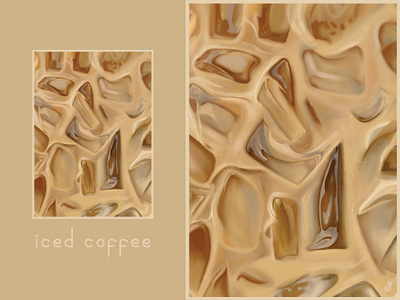 iced coffee coffee digital painting food illustration iced coffee