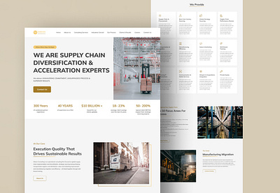 Consulting Company Landing Page branding design illustration landing page logo minimal ui ui design uiux ux vector web design website