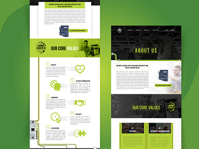 Website homepage redesign for technology service company black green it landingpage modern technology