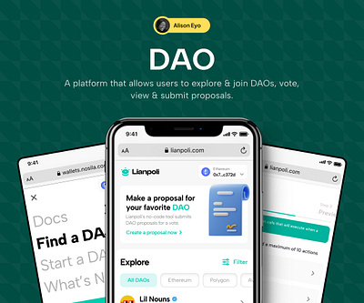 DAO crypto dao design druids ui ux web3