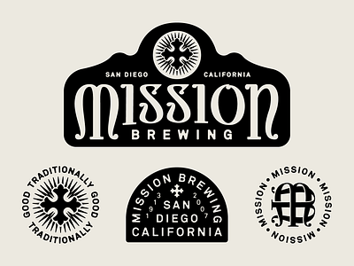 San Diego brewery badge beer branding brewery brewing california icon identity logo mark monogram san diego typography wordmark