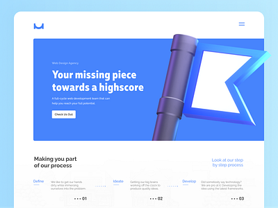 Landing Page Design - Massiv design flat minimal ui