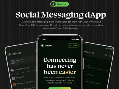 Social Messaging dApp crypto dao dapp design ui ux web3
