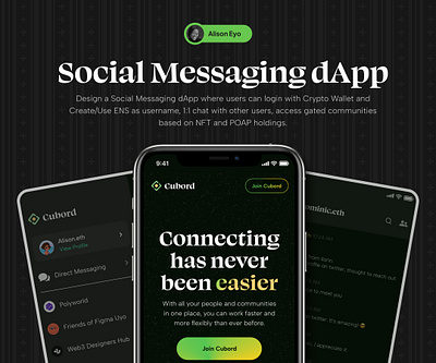 Social Messaging dApp crypto dao dapp design ui ux web3