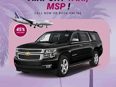 MSP AIRPORT TAXI graphic design