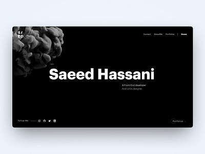 Dark Ui website - personal black dark minimal minimal dark personal site ui