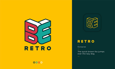 Retro 3D Typography Logo Design design illustration logo