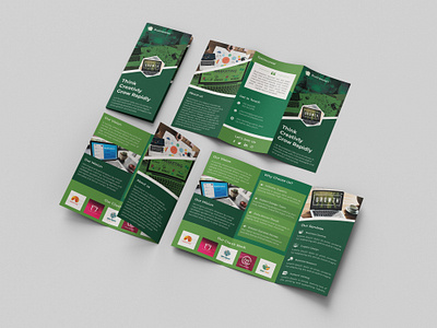 Brochure design for a digital marketing agency advertising design brand identity branding branding design brochure design brochure for digital marketing business design business grow graphic design green brochure print design sale increase