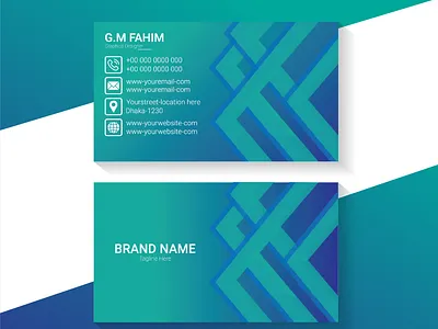 Creative Business Card Design brochure business card card cover page design flyer id card illustrator logo design photoshop poster