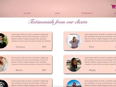 Gente Bella Beauty Salon eCommerce Website: Homepage Part 4 design ui ux