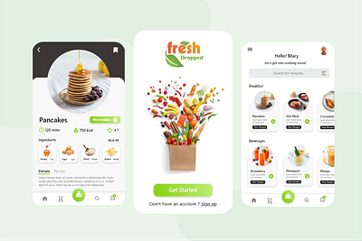 Recipe Mobile UI delivery design fakeclients food graphic design mobile ui recipe ui ui inspiration uiux