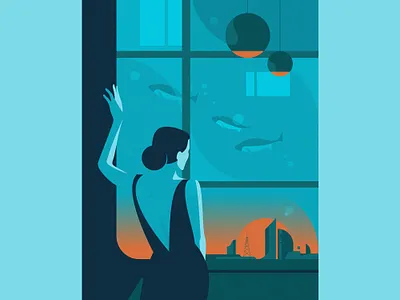 Sky adobe illustrator best character design flat girl graphic design illustration illustrator illustrator america illustrator us illustrator usa iwera landscape poster story sunset vector vera iva vera iva illustrator