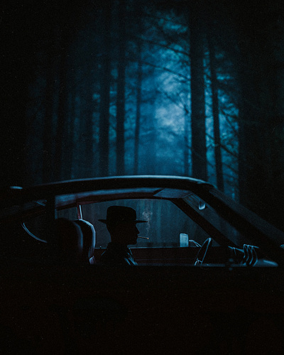 After hours 3d car cinema cinematic dark digital art