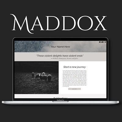Thriller Author Website branding design graphic design mobile design mockup ui ui design webdesign