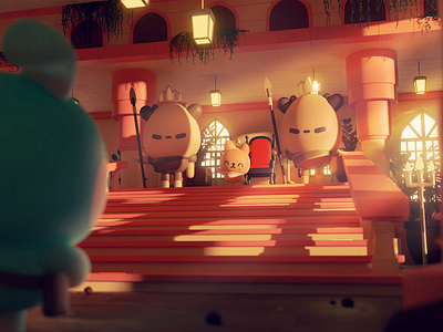 Hi friend!! 3d blender character conceptart cute cycles illustration king lighting visualdevelopment