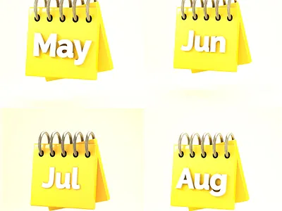 3D Mini Calenders 3d branding design graphic design logo