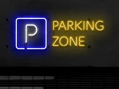 Neon Sign Kit Sample Scene 03 - Closeup asl box effect font glow kit light neon otf psd sign style tool toolbox toolkit tube