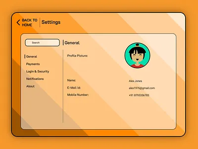 Daily UI #007: Settings Menu 007 dailyui neobrutalism settings