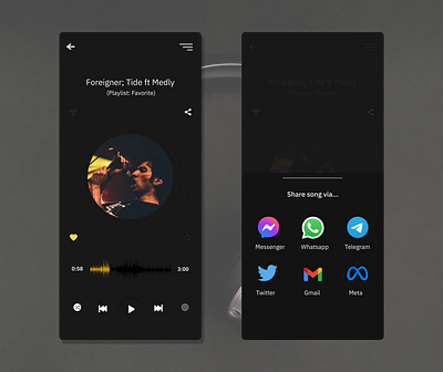 Social Share design ui uiux ux