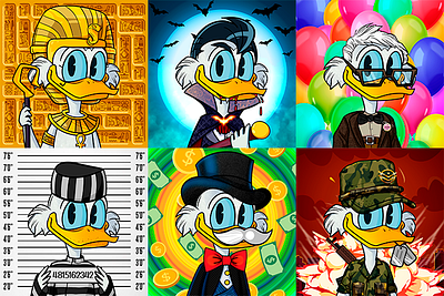 donald duck illustration nft рисунки