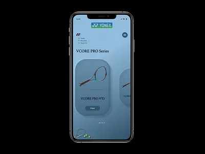 Yonex VCORE PRO Series app design design figma graphic design illustration responsive tennis ui ux web web design yonex